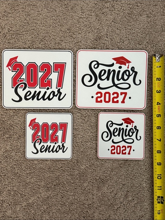 Other - Senior 2027 signs and coaster - Red and Black Graduation gifts